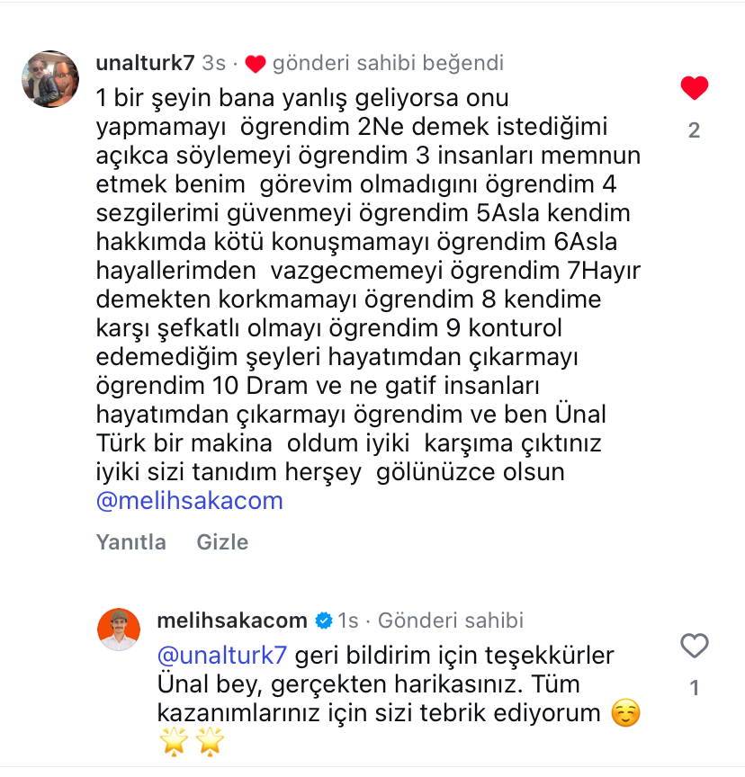 Danışan geri bildirimi