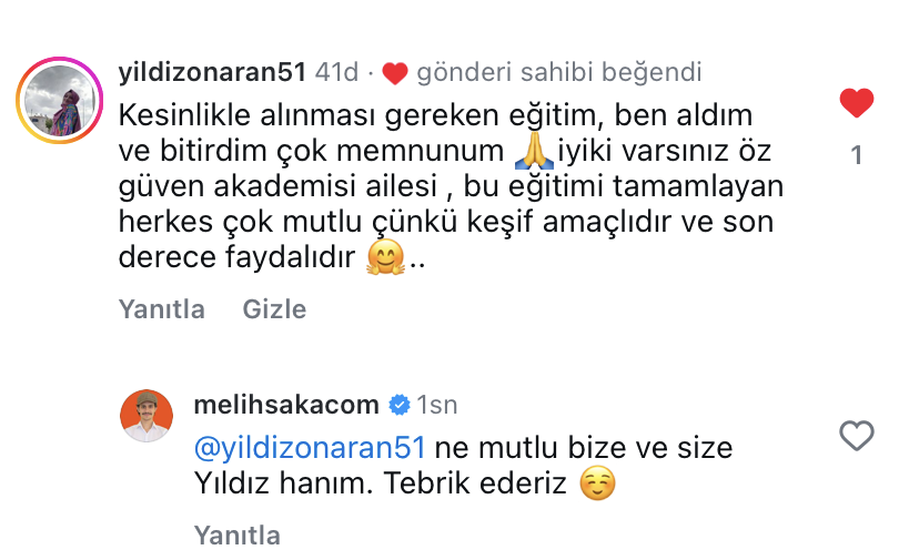 Danışan geri bildirimi